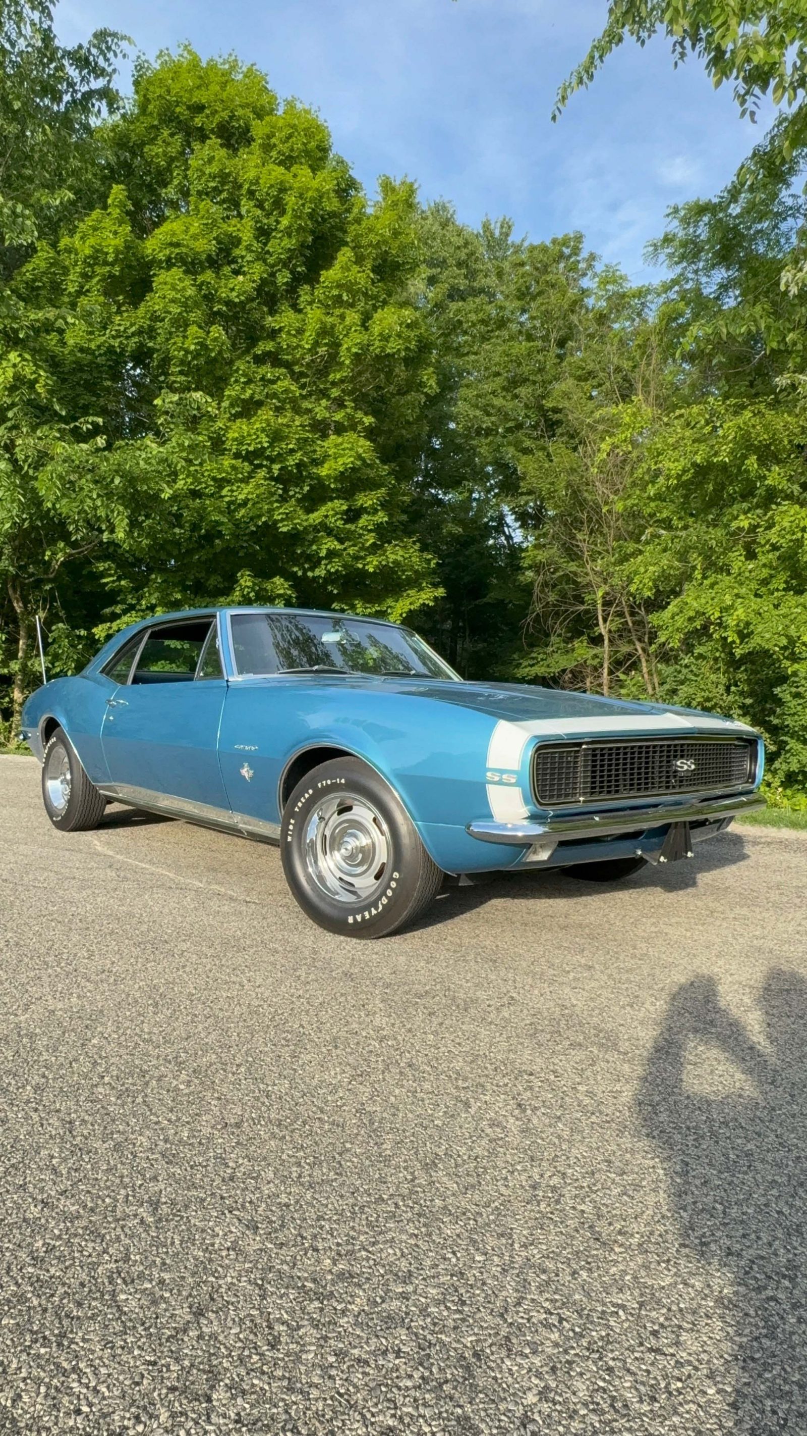 Blue 1967 Chevrolet Camaro RS/SS classic muscle car