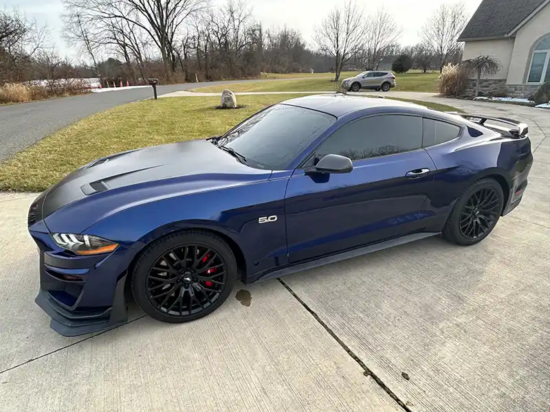2018 mustang GT: 5 L coyote engine, 10 speed automatic, rebuilt title, new tires, 44,000 miles with Brembo brakes
